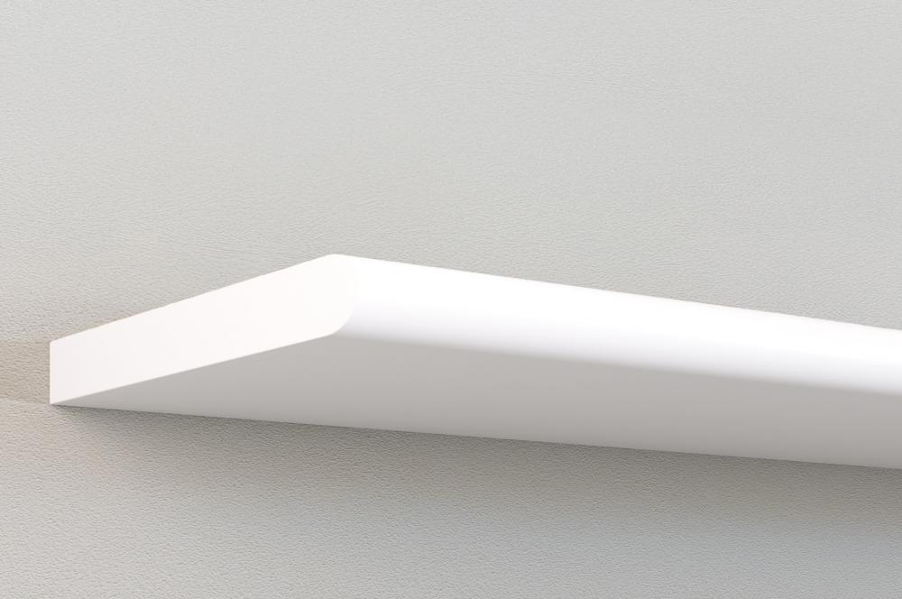 Wandplank haaks rond