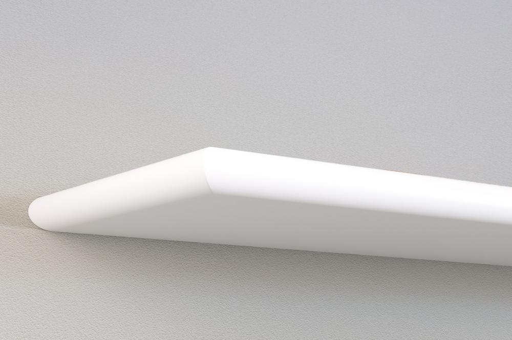 Wandplank dubbel afgerond