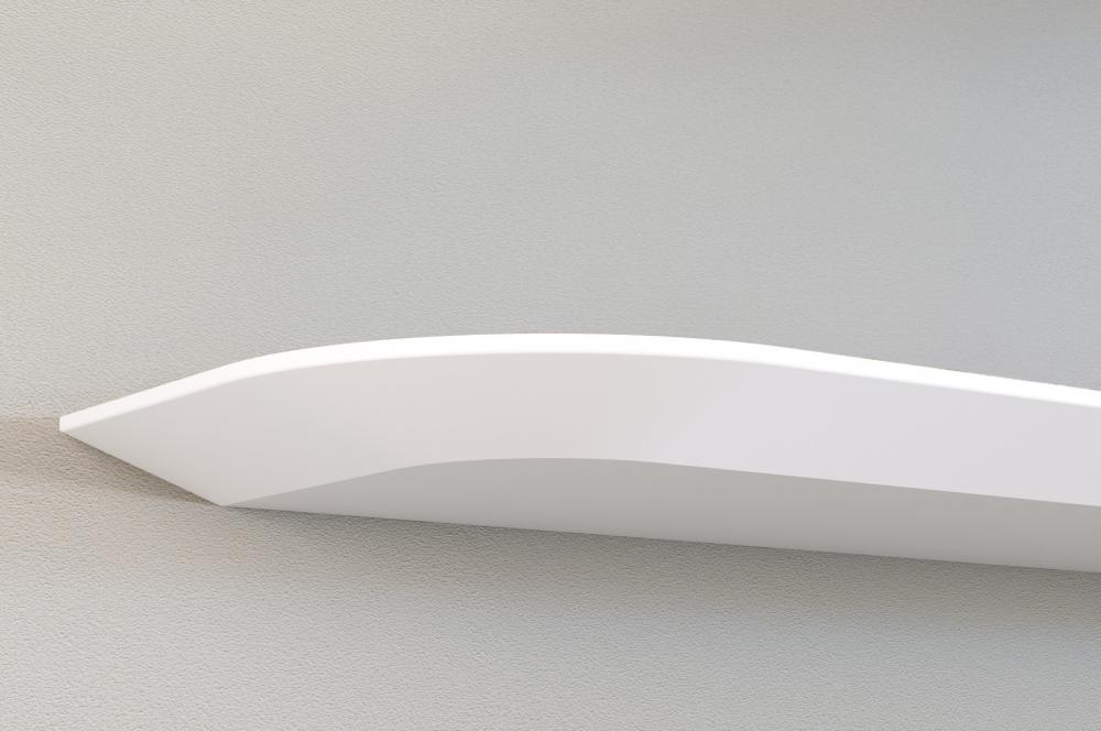 Wandplank rond verjongd