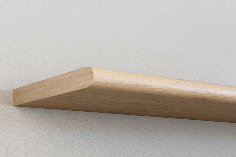 Wandplank haaks rond eiken
