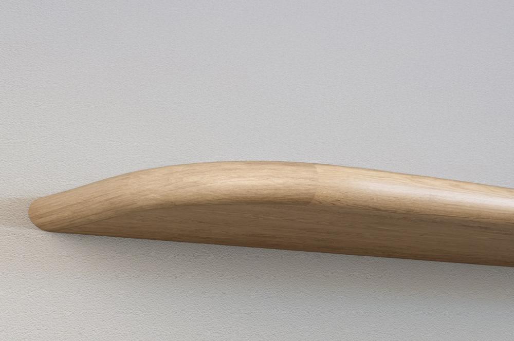 Wandplank dubbel afgerond eiken