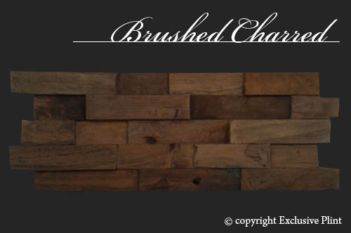 Hout wandpaneel Brushed Charred