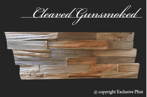 Hout wandpaneel Cleaved Gunsmoked