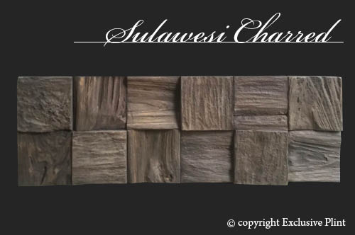 Hout wandpaneel Sulawesi Charred